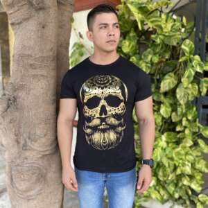 Playeras de CALAVERA Dorada
