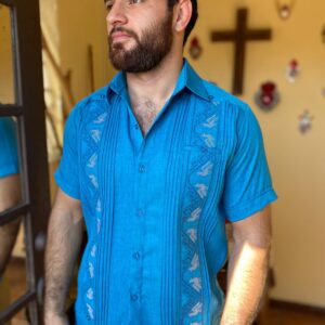 GUAYABERA TURQUESA