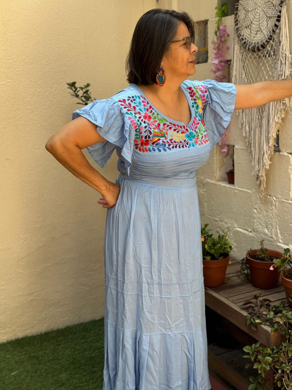 Vestido largo de algodón Perla - Image 2