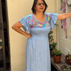 Vestido largo de algodón Perla