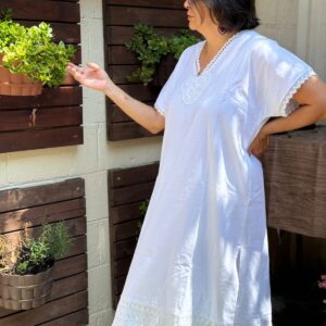 HUIPIL CON FALDA ILIAN BLANCO