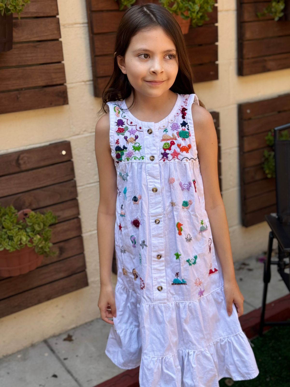 VESTIDO NIÑA ANIMALES DE MAR