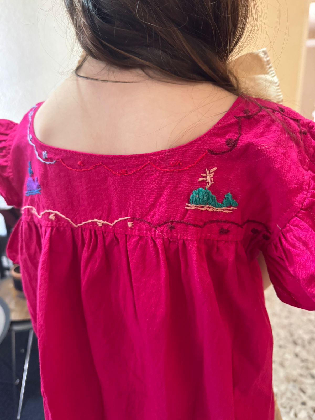 VESTIDO NIÑA MIRAMAR AZUL ROSA - Image 2