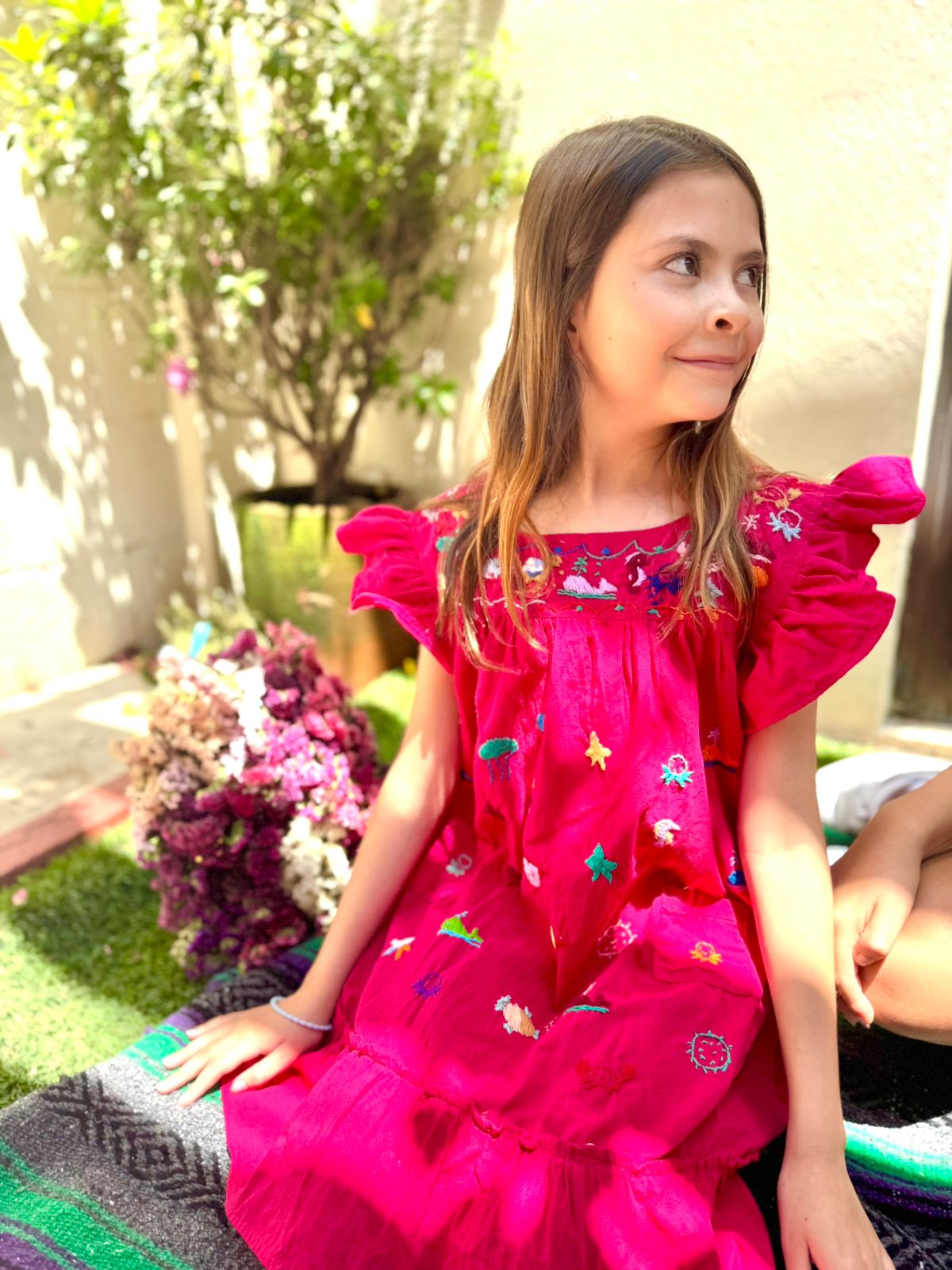 VESTIDO NIÑA MIRAMAR AZUL ROSA - Image 3